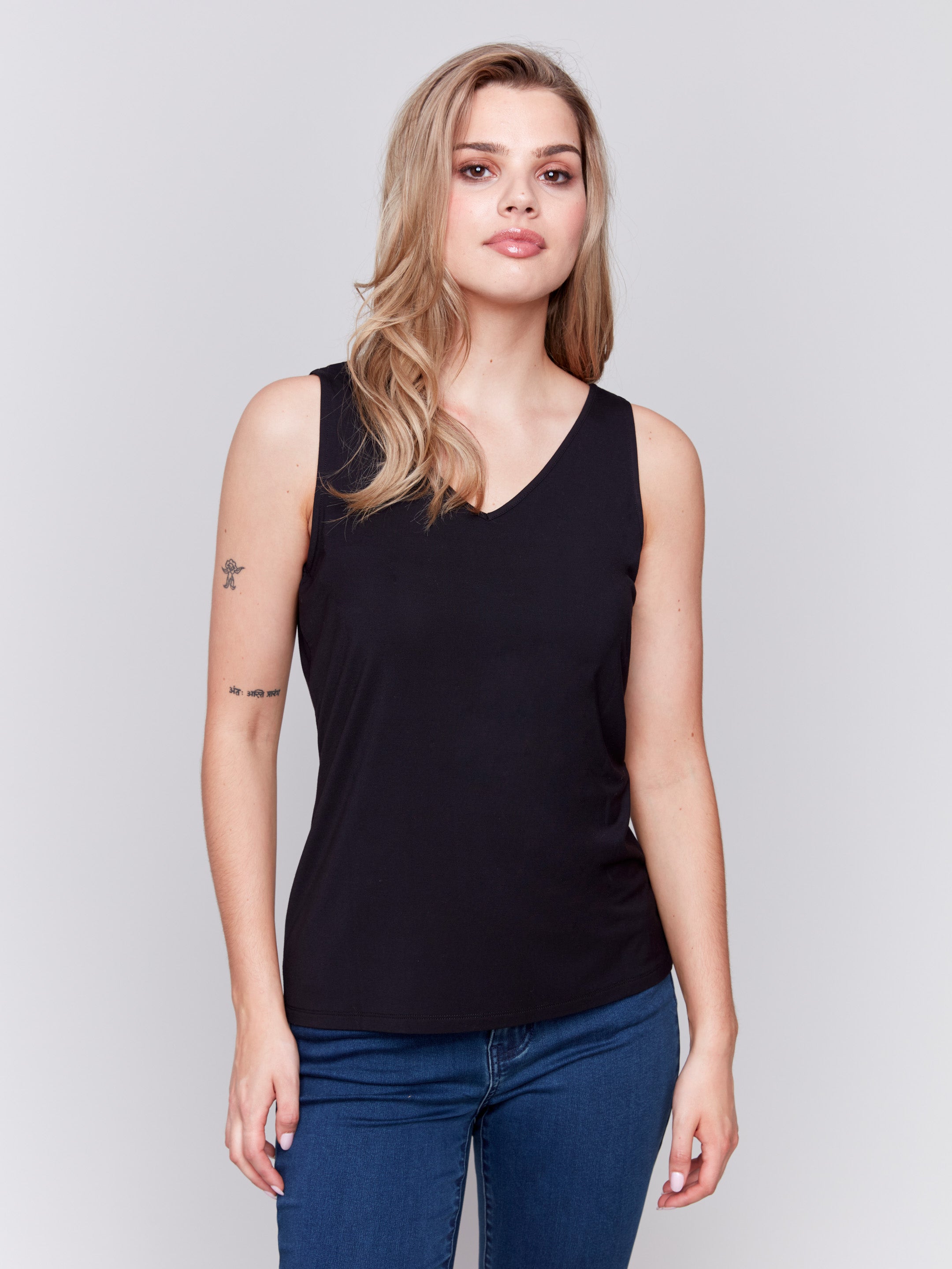 Reversible Bamboo Cami - Black