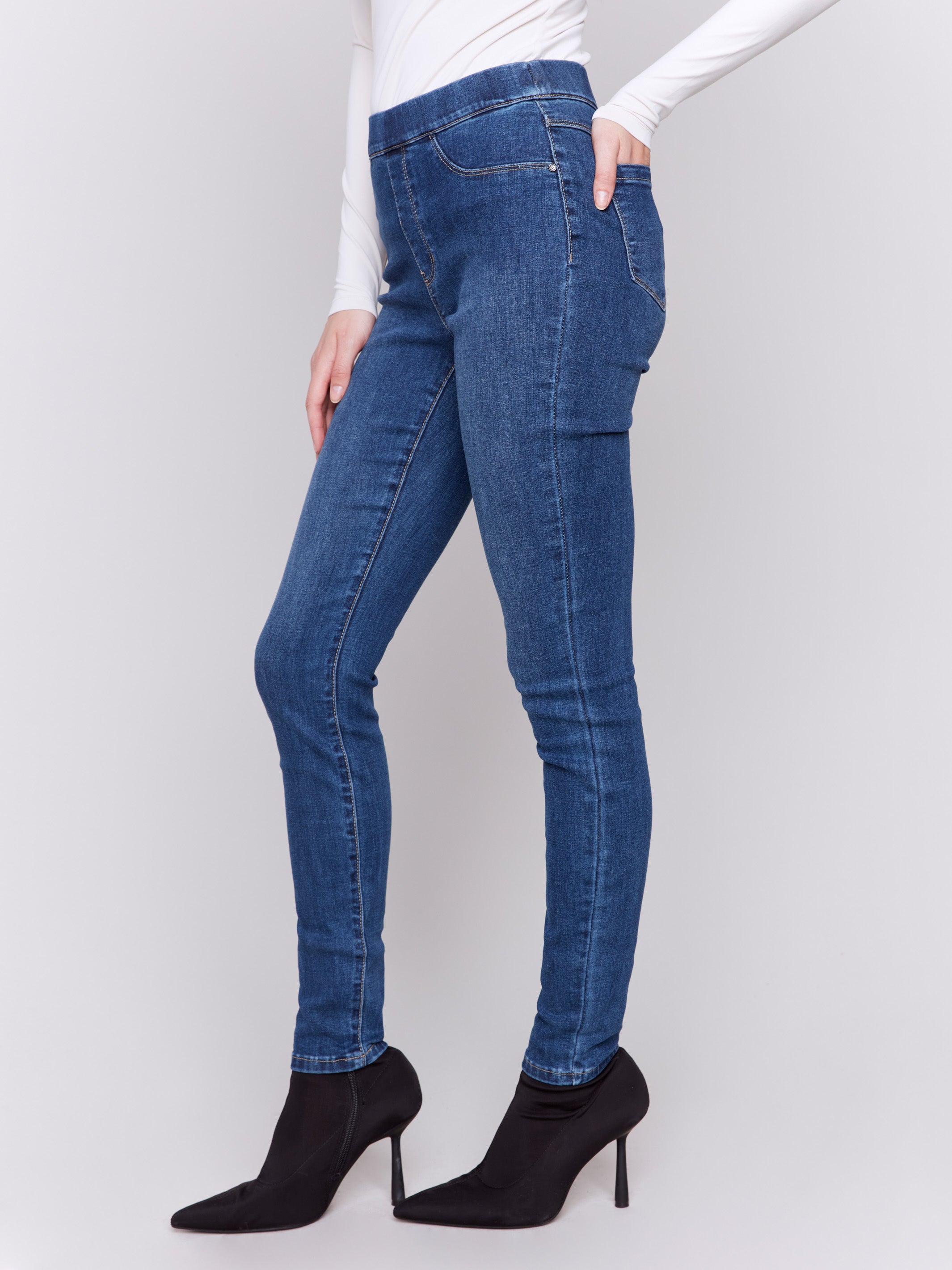 Denim Pull-On Pants - Indigo