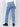 Light blue denim corduroy straight-leg pants with a five-pocket design and classic button closure by Charlie B.