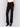 Woman wearing black flare ponte pants with side slits by Charlie B.