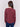 Cabernet red long-sleeve sweater with a crew neck and frayed rounded hem by Charlie B.