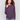 Plum purple long-sleeve sweater with a crew neck and frayed rounded hem by Charlie B.