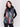 Colorful short quilted puffer vest with hood and zipper front by Charlie B.