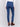 Slim-leg pull-on jeans in indigo blue featuring snap button details at the hem with a regular rise and stretchy fabric by Charlie B.