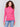 Magenta pink ribbed knit sweater with a mock neck and long sleeves by Charlie B.