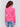 Magenta pink ribbed knit sweater with a mock neck and long sleeves by Charlie B.