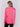 Magenta pink satin-knit top with a mock neck and front seam detail, featuring long sleeves and ribbed cuffs by Charlie B.