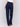 Navy straight-leg pants with a slim leg design, highlighted by a classic zip and button closure, belt loops, and side pockets, by Charlie B.