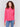 Magenta sweater with long sleeves and side button detailing by Charlie B.